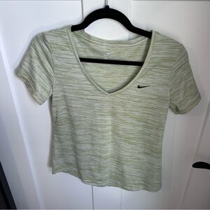 Nike Women's Heathered Sage V-Neck Dri-FIT Tee Size X-Small